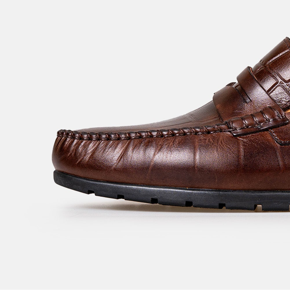 Volzak 048 Mocassin en cuir Marron