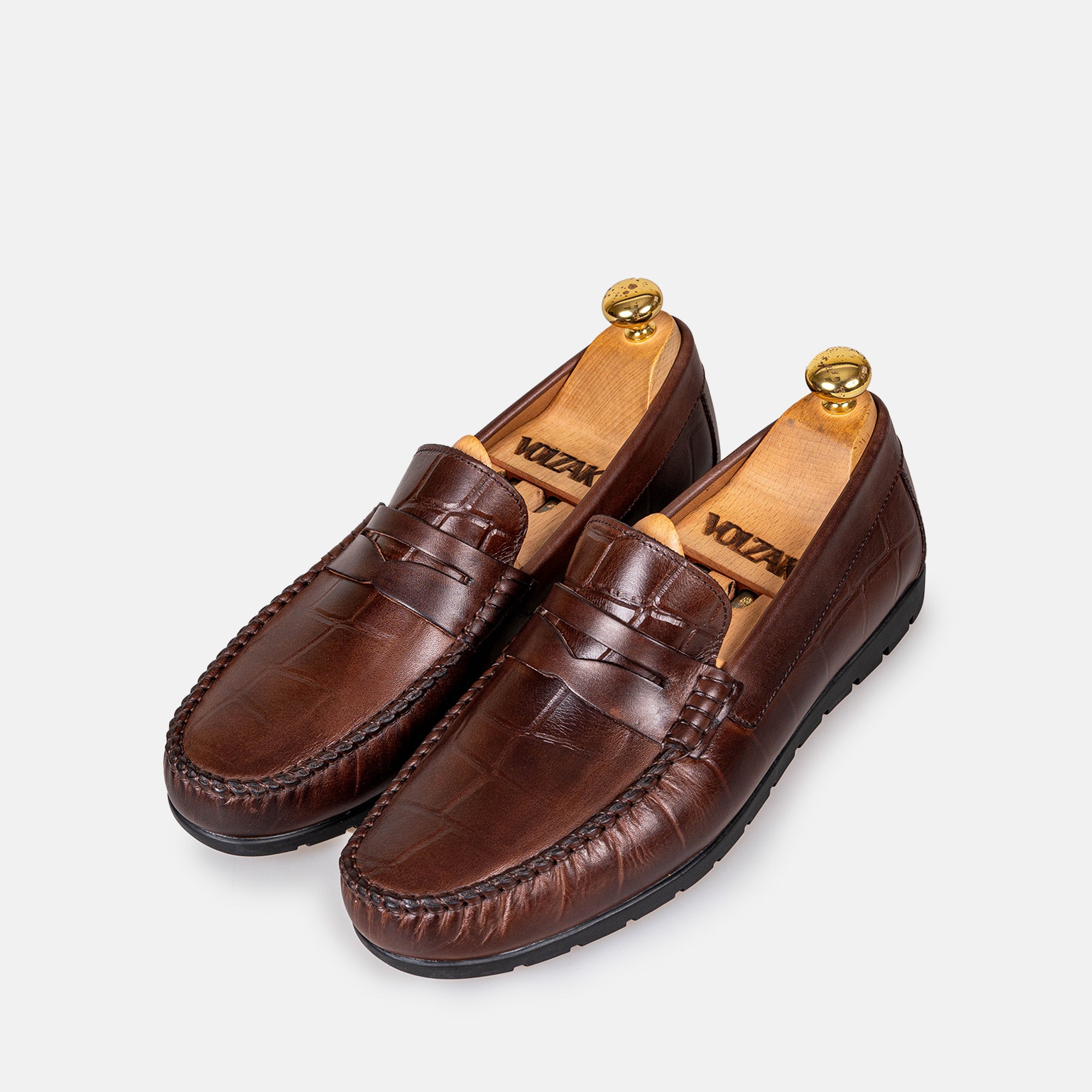 Volzak 048 Mocassin en cuir Marron