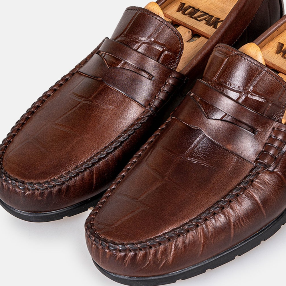 Volzak 048 Mocassin en cuir Marron