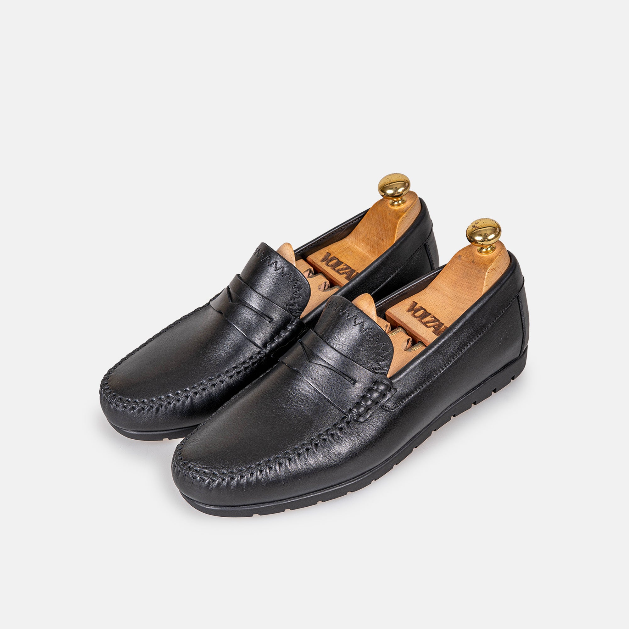 Volzak 0100 Mocassin en cuir Noir