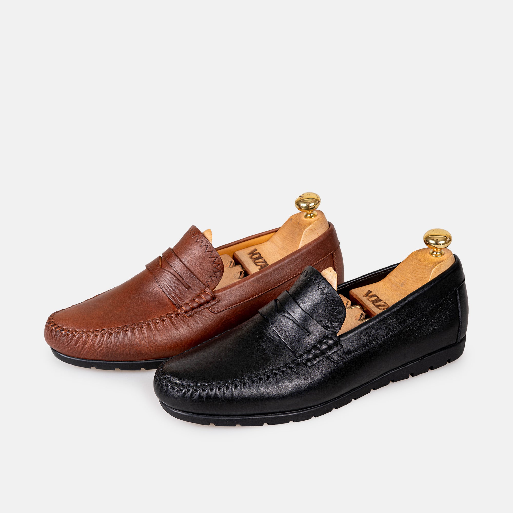 Volzak 0100 Mocassin en cuir Noir