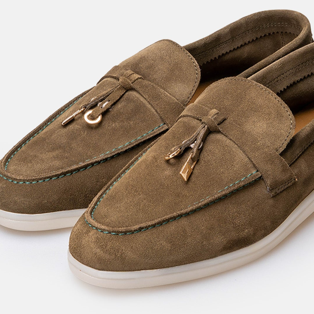Volzak 32 mocassin en daim Vert