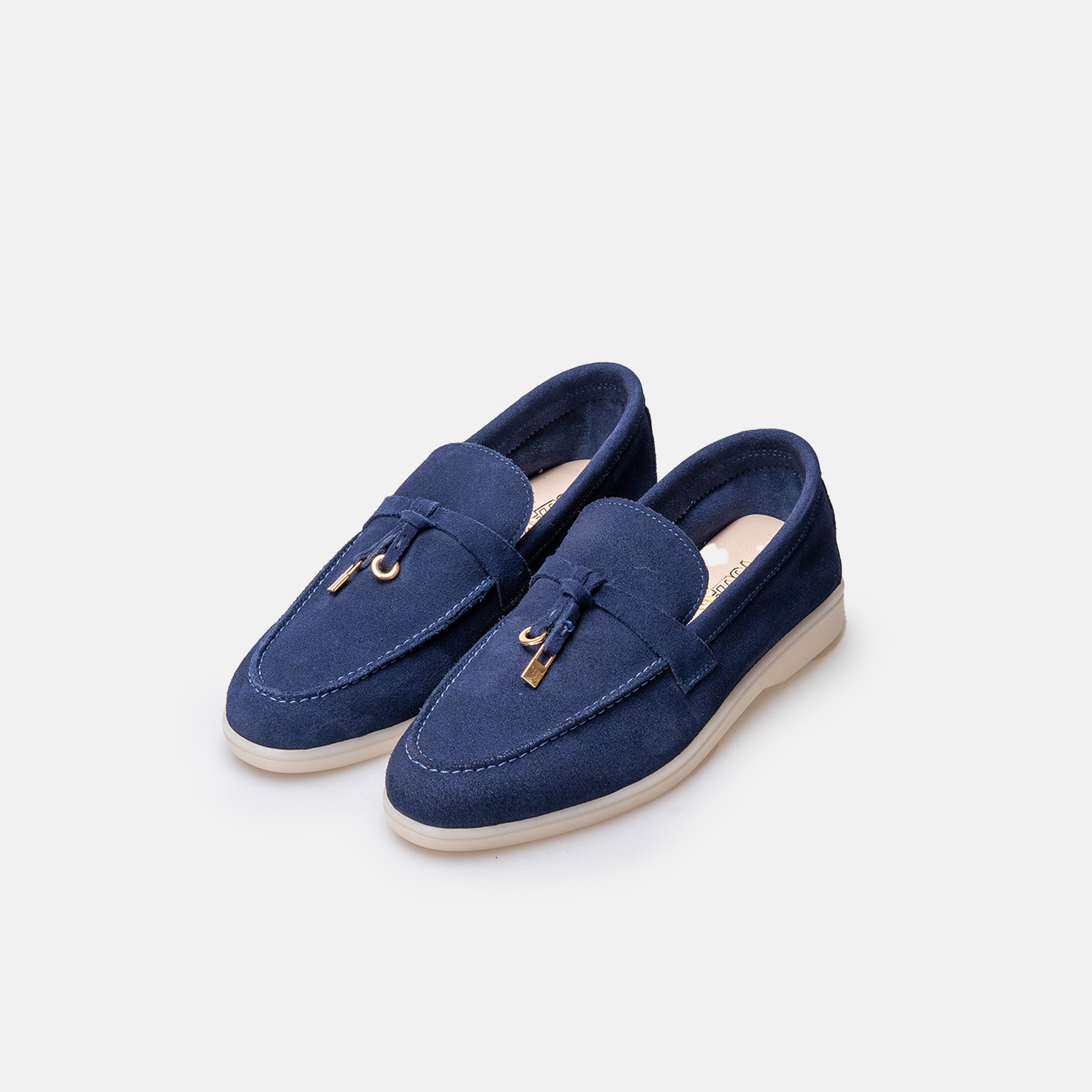Volzak 32 mocassin en daim Bleu Marine