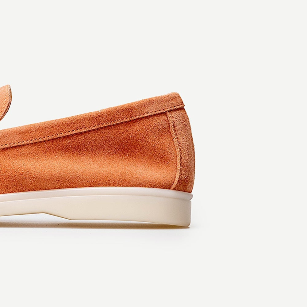 Volzak 32 mocassin en daim Rouge Corail