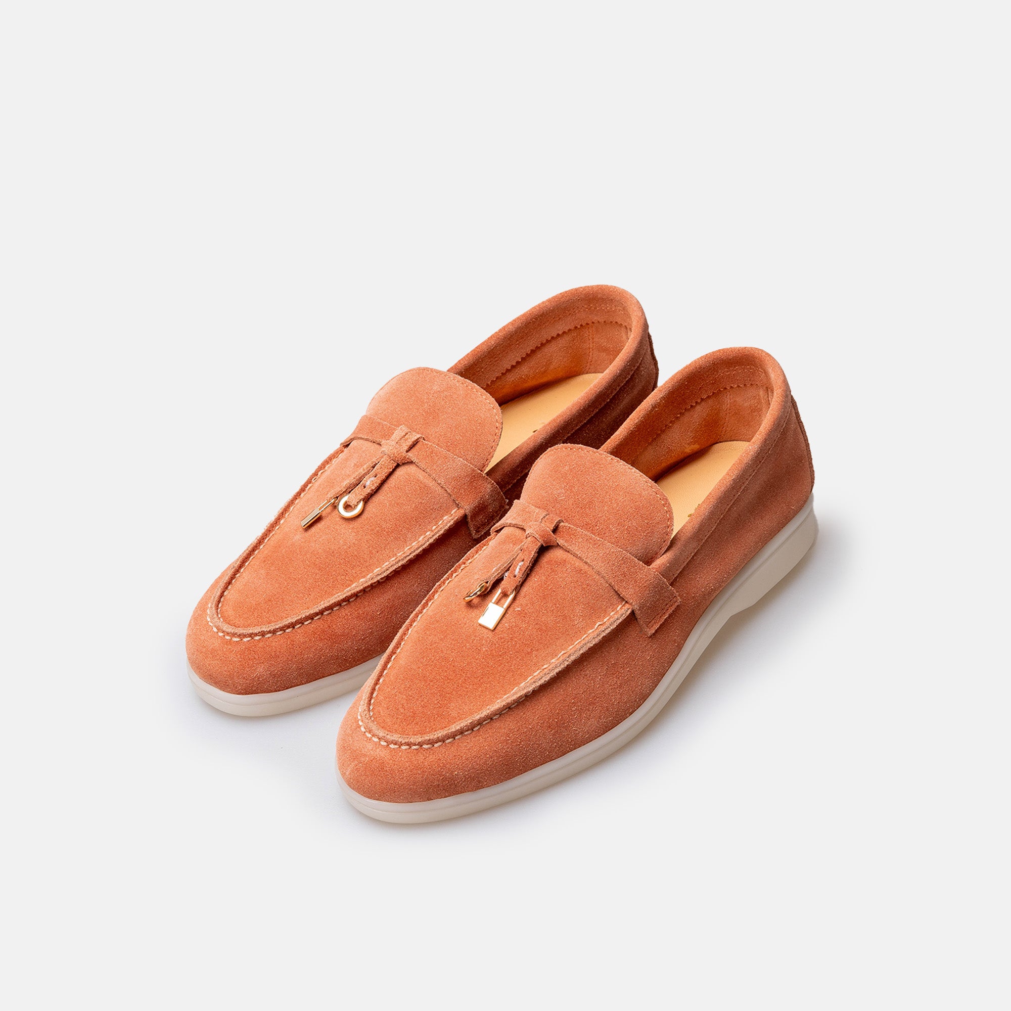 Volzak 32 mocassin en daim Rouge Corail