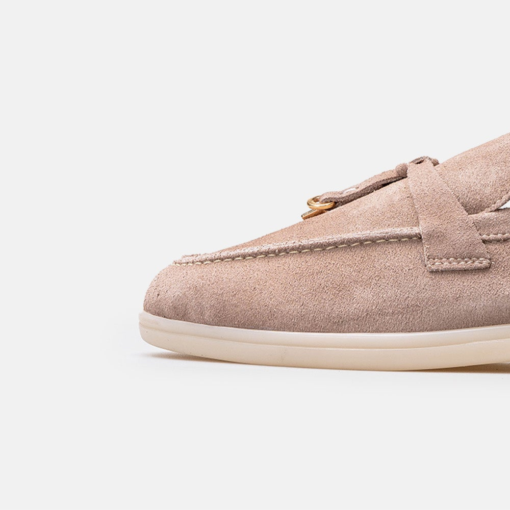 Volzak 32 mocassin en daim Taupe