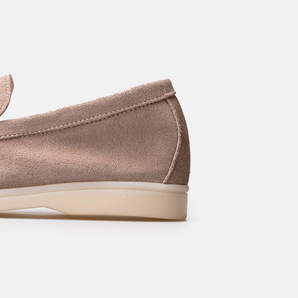Volzak 32 mocassin en daim Taupe