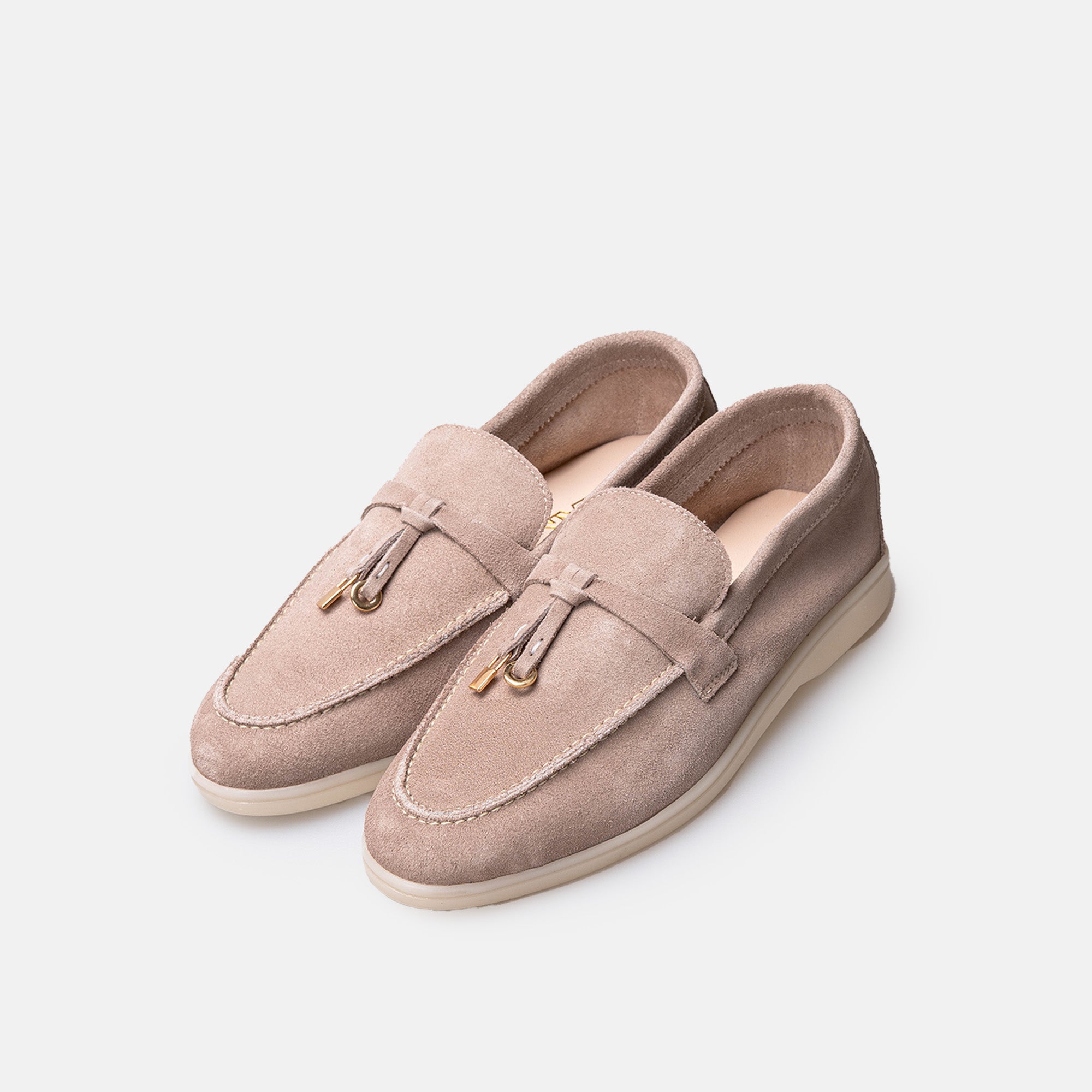 Volzak 32 mocassin en daim Taupe
