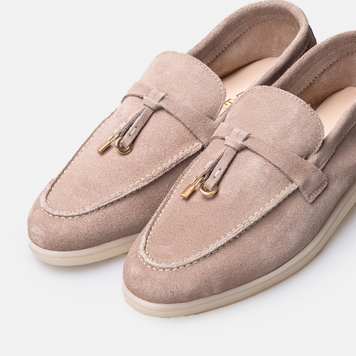 Volzak 32 mocassin en daim Taupe