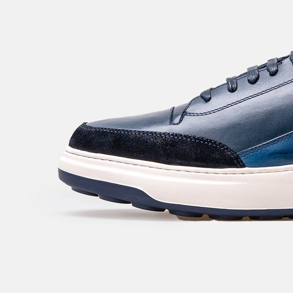 Volzak 6056 basket en cuir Bleu