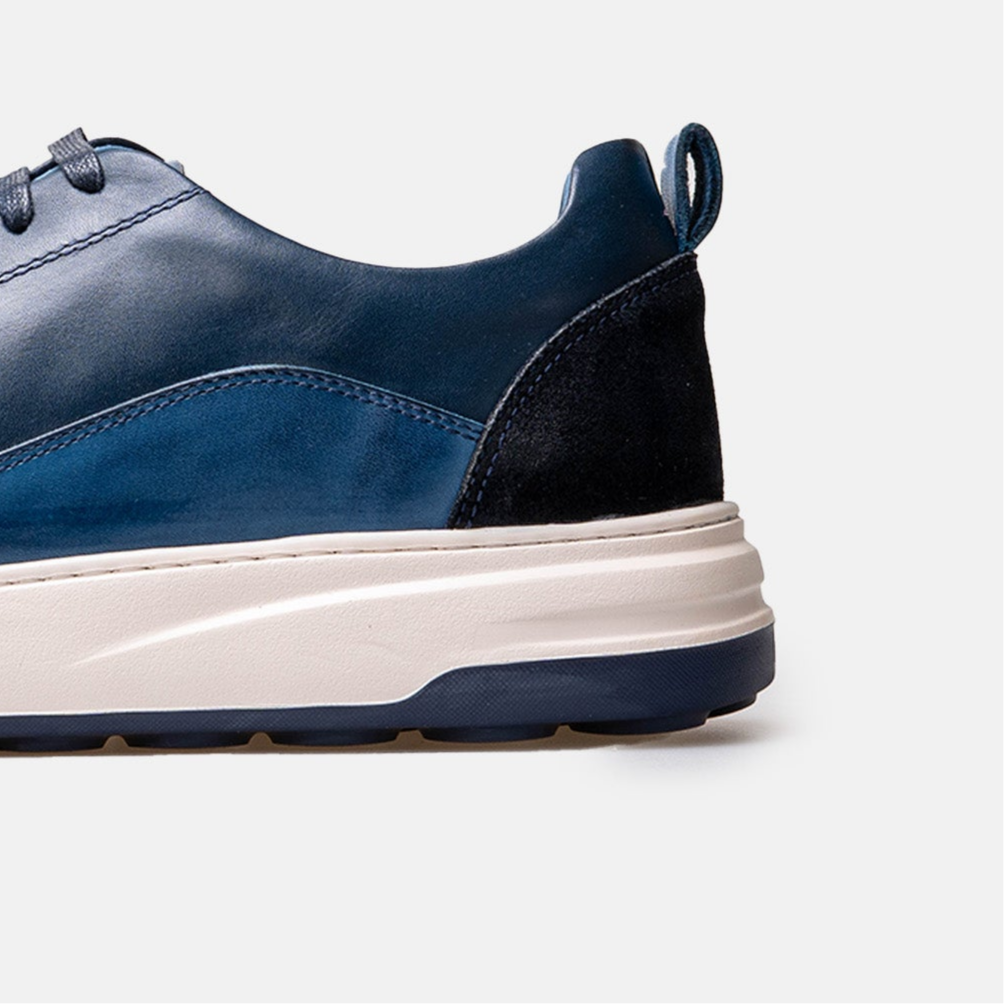 Volzak 6056 basket en cuir Bleu