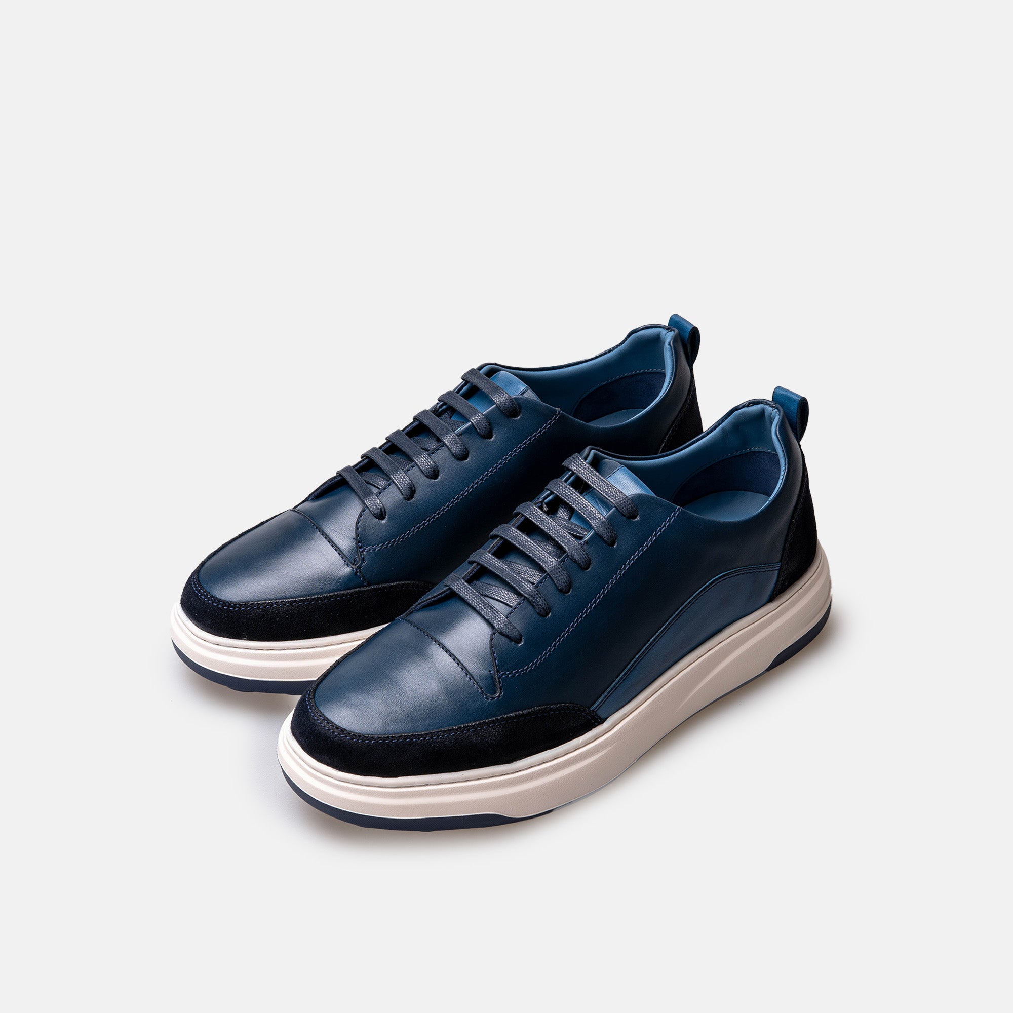 Volzak 6056 basket en cuir Bleu