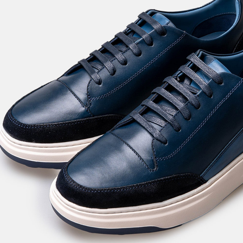 Volzak 6056 basket en cuir Bleu