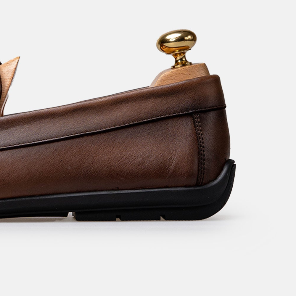 Volzak 5420 Mocassin en cuir Marron Vintage