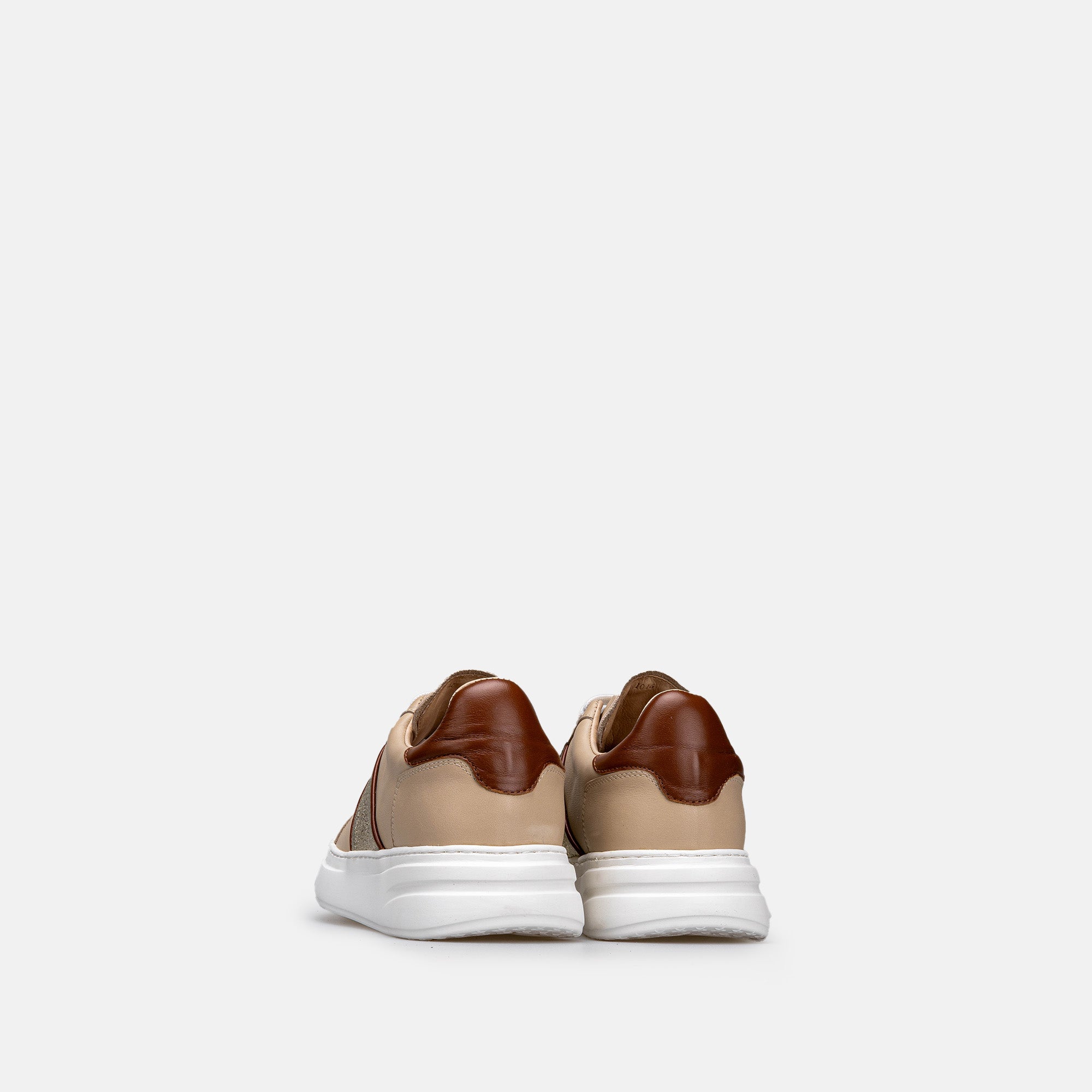 Volzak 1016 Basket en cuir Beige Camel