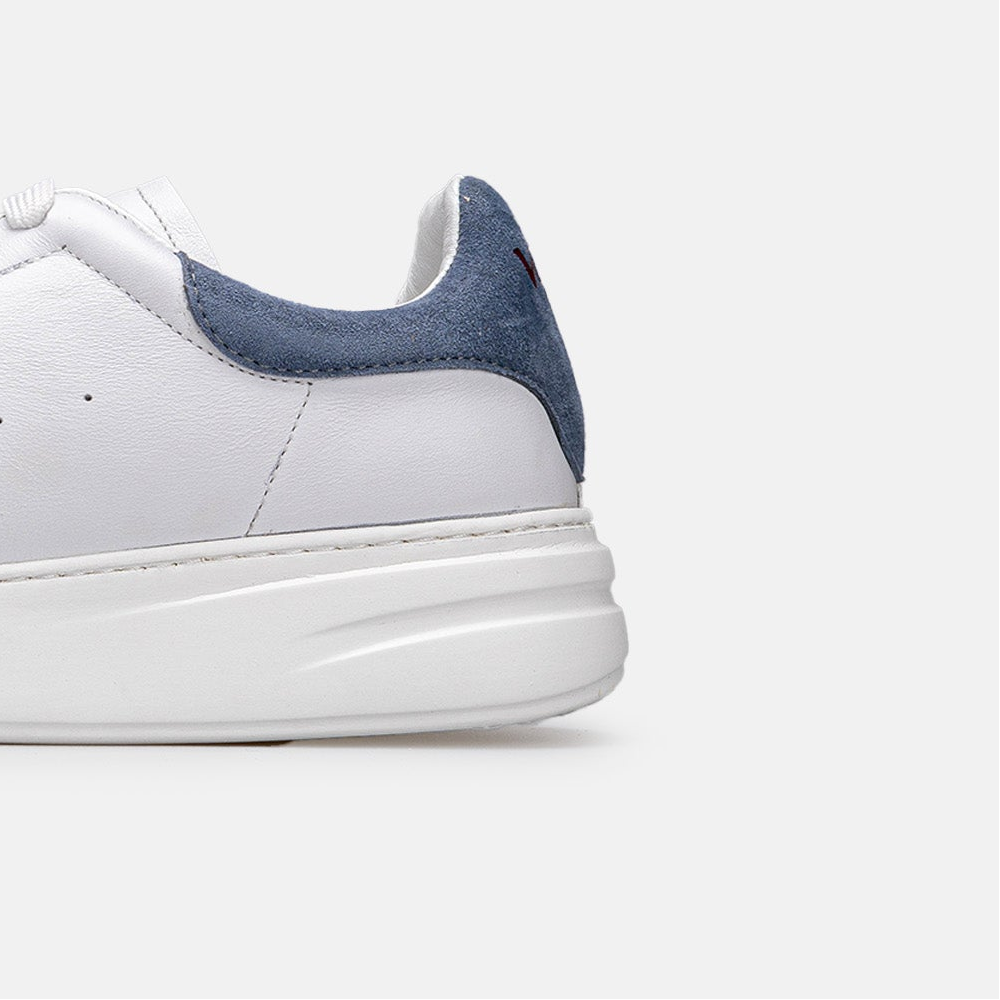 Volzak 3001 Basket en cuir Blanc Gris