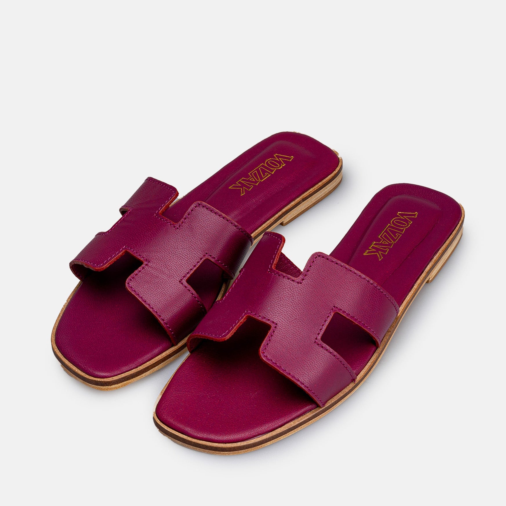 Volzak 900 Sandale en cuir Rose indien