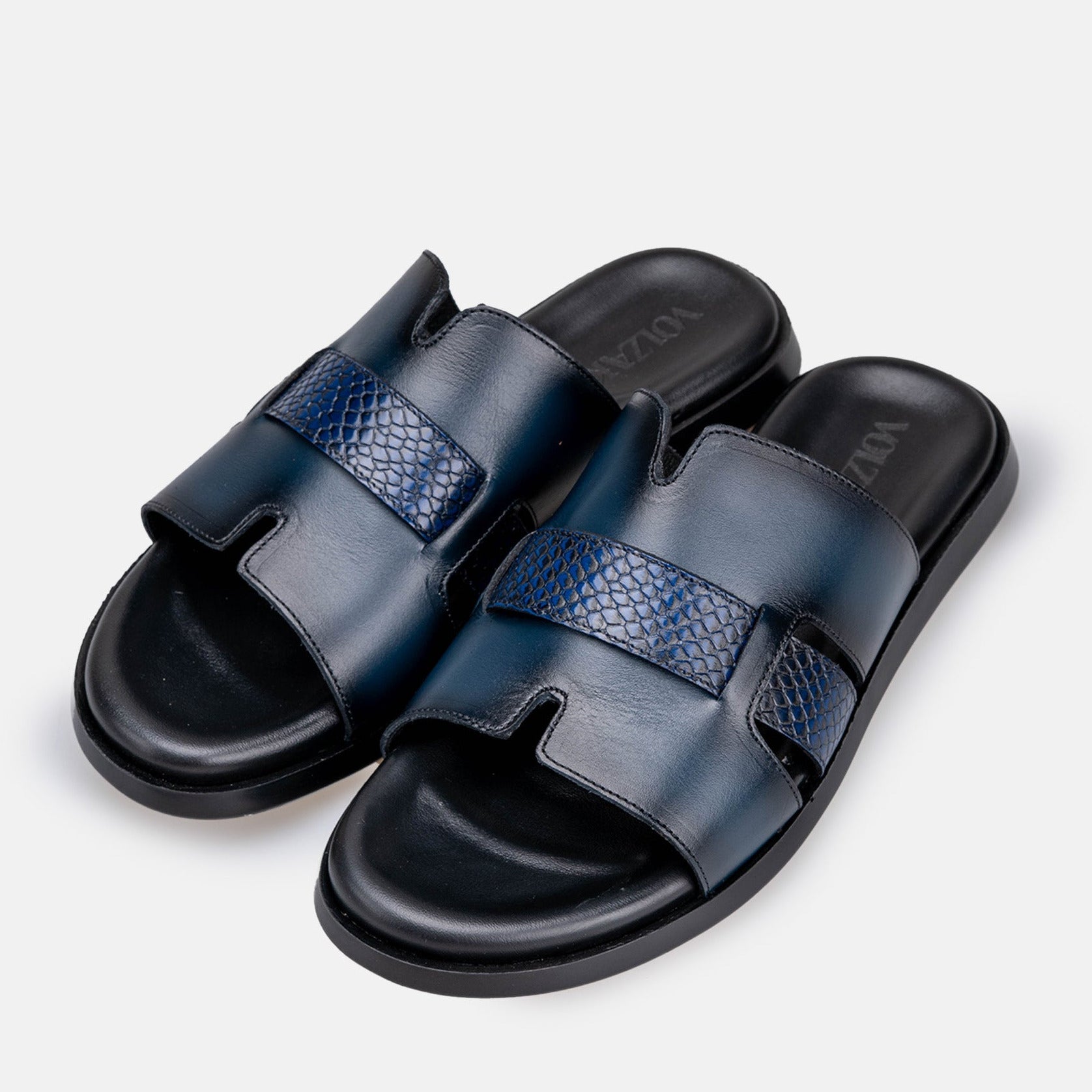 Volzak 5427 Sandale en cuir bleu