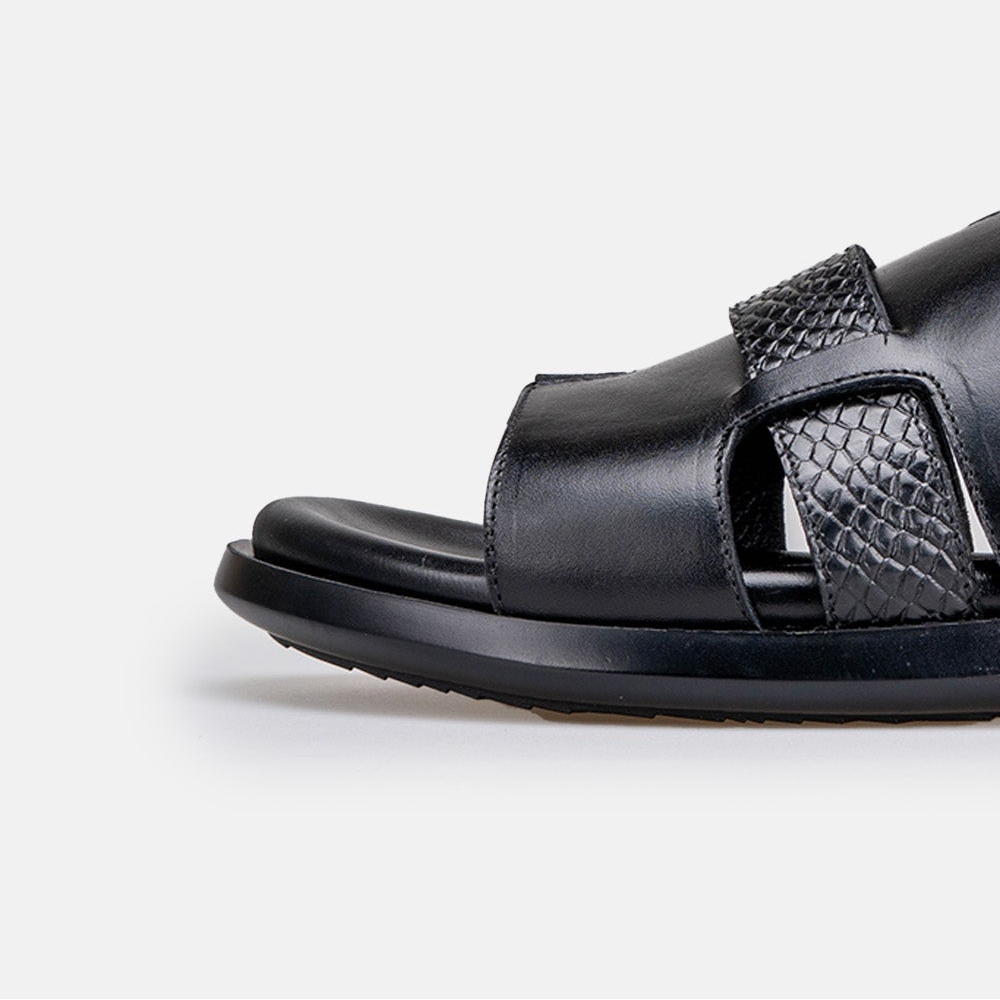 Volzak 5427 Sandale en cuir noir