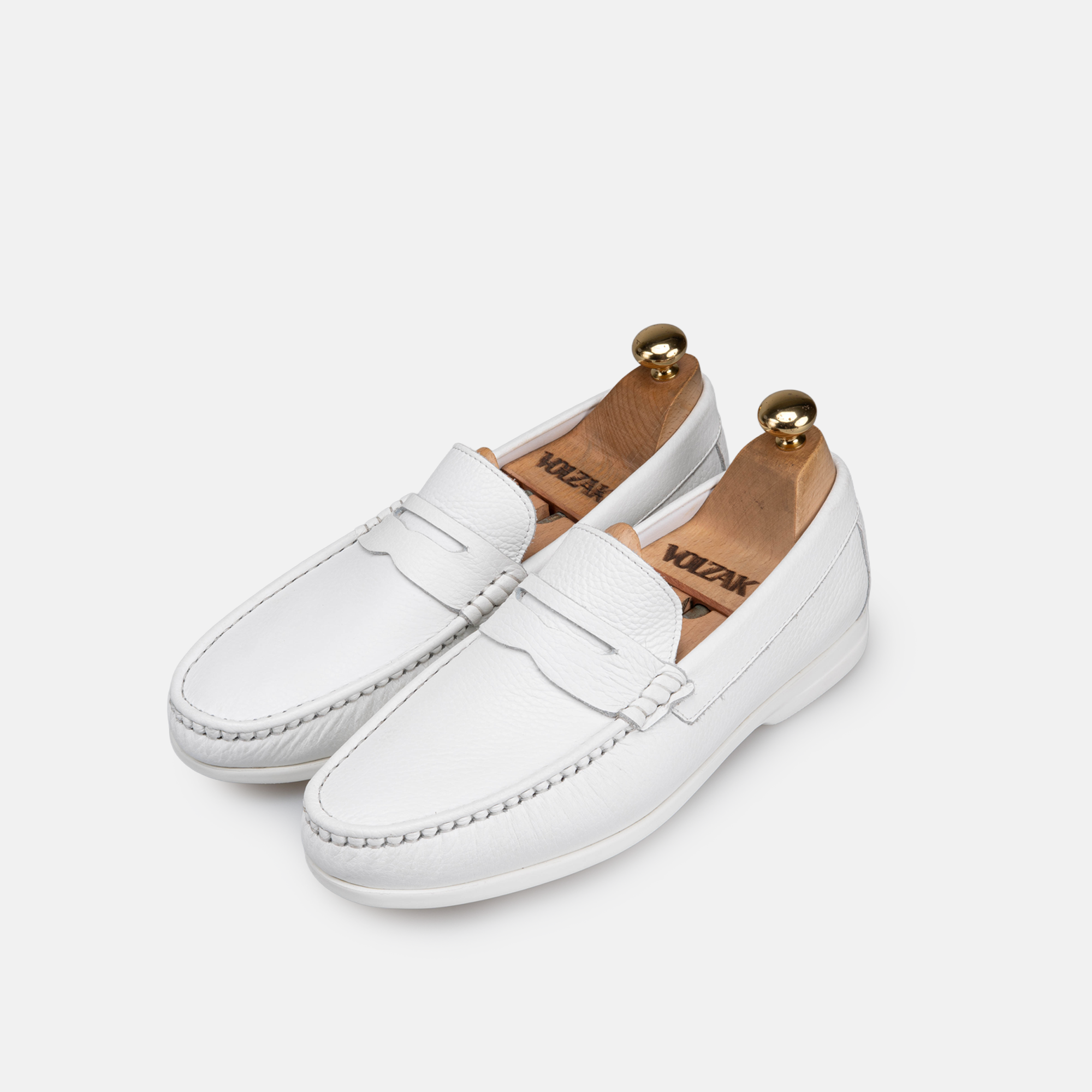 Volzak 046 Mocassin en cuir Blanc
