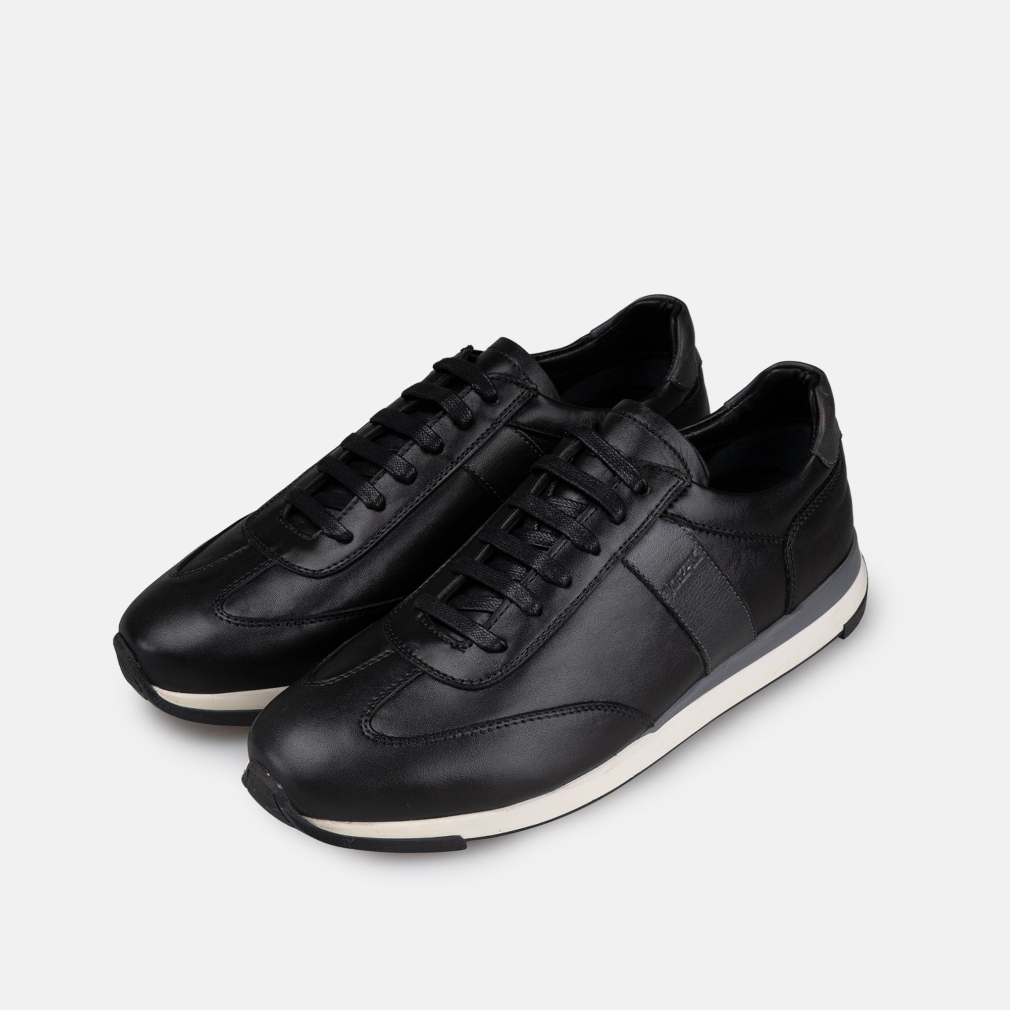 Volzak 6048 Basket en cuir Noir Gris