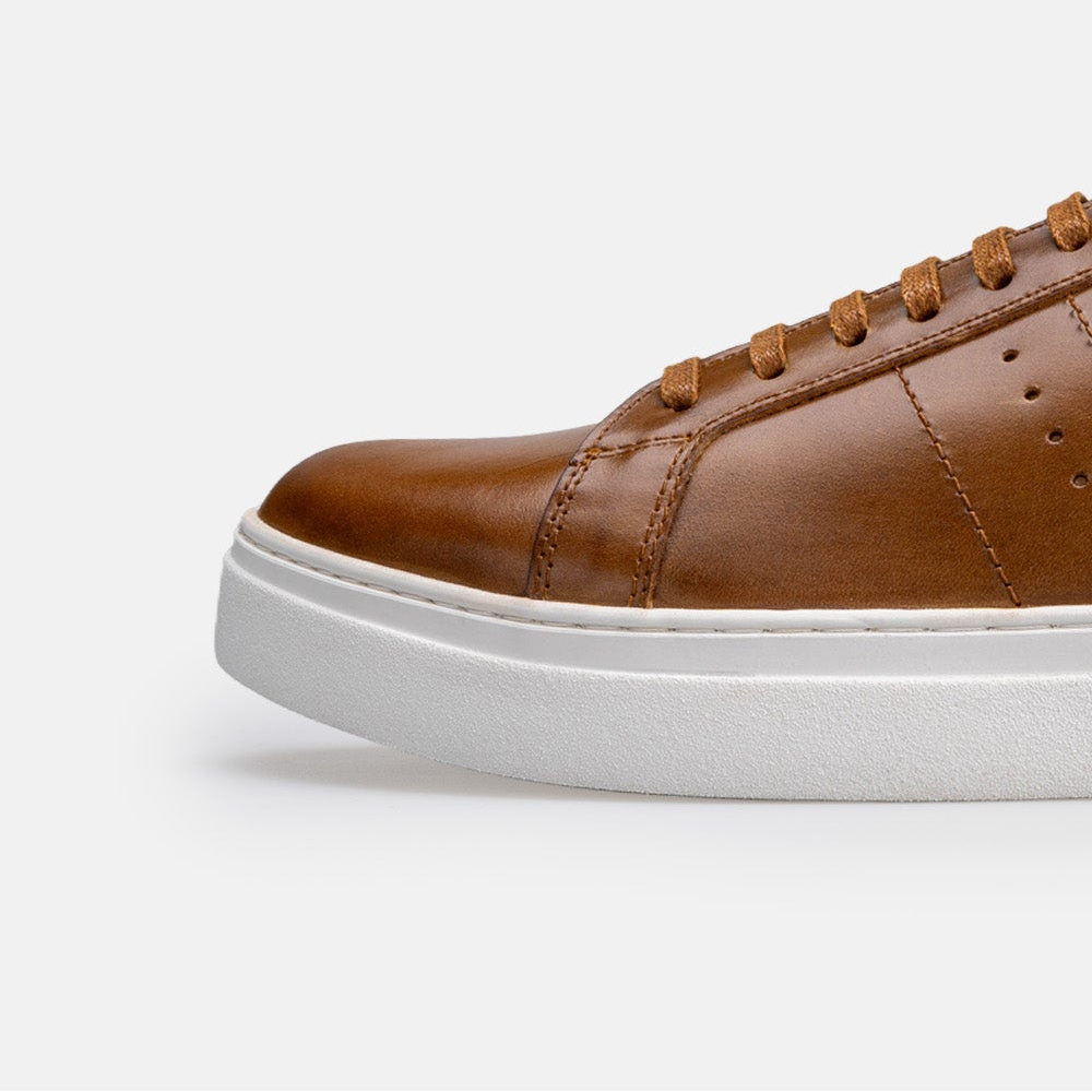 Volzak 7011 basket en cuir Marron Vert