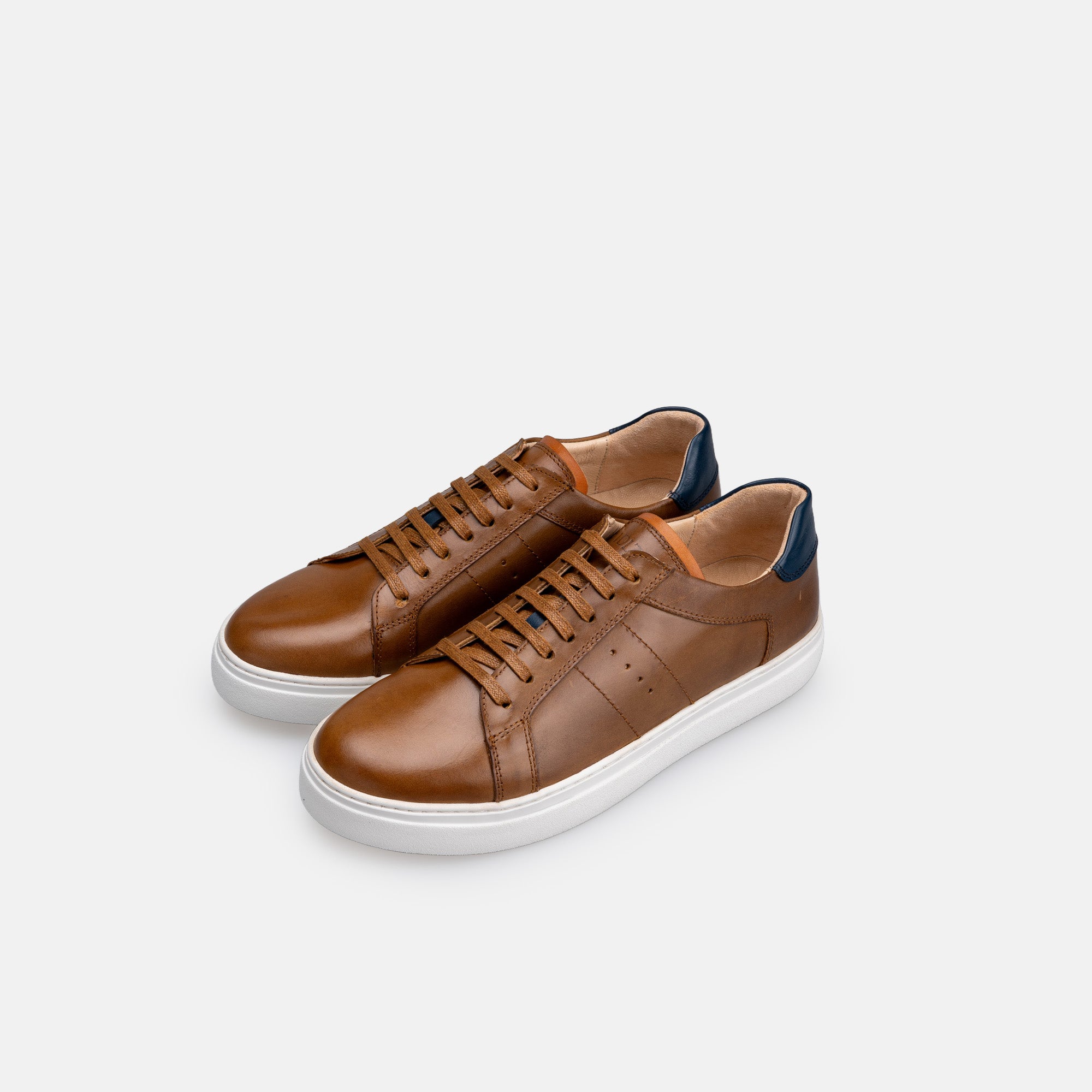 Volzak 7011 basket en cuir Marron Vert