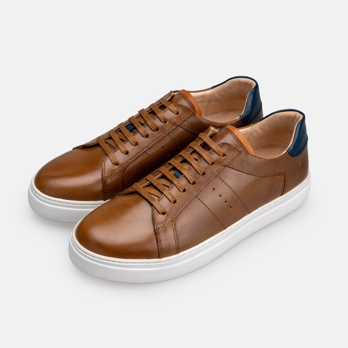 Volzak 7011 basket en cuir Marron Vert