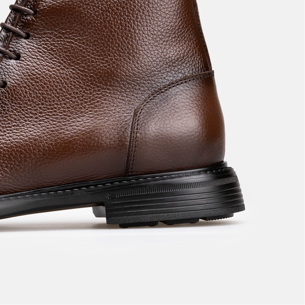 Volzak 5515 Bottine en cuir Marron Grainé