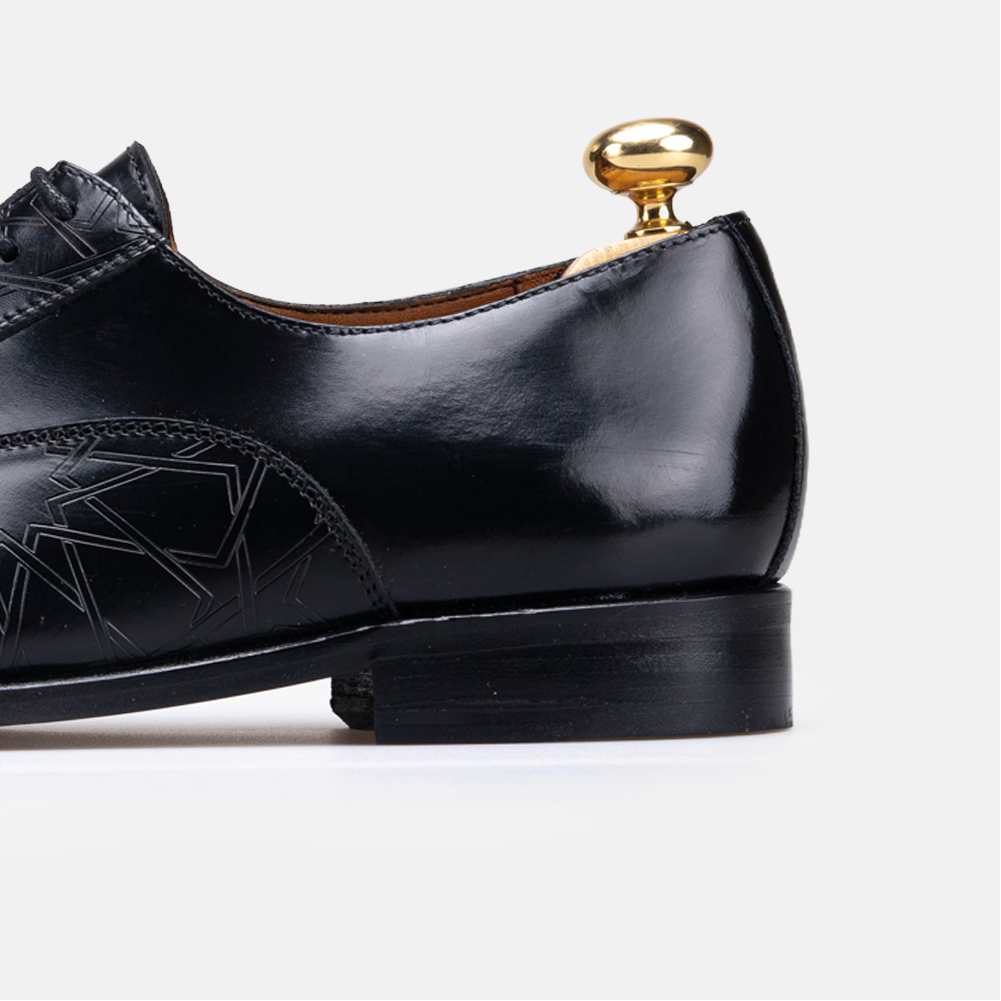 Volzak Zellige chaussure en cuir Noir Démasquable