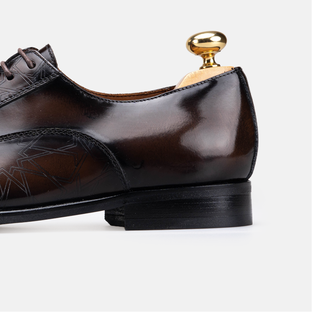 Volzak Zellige chaussure en cuir Marron Démasquable