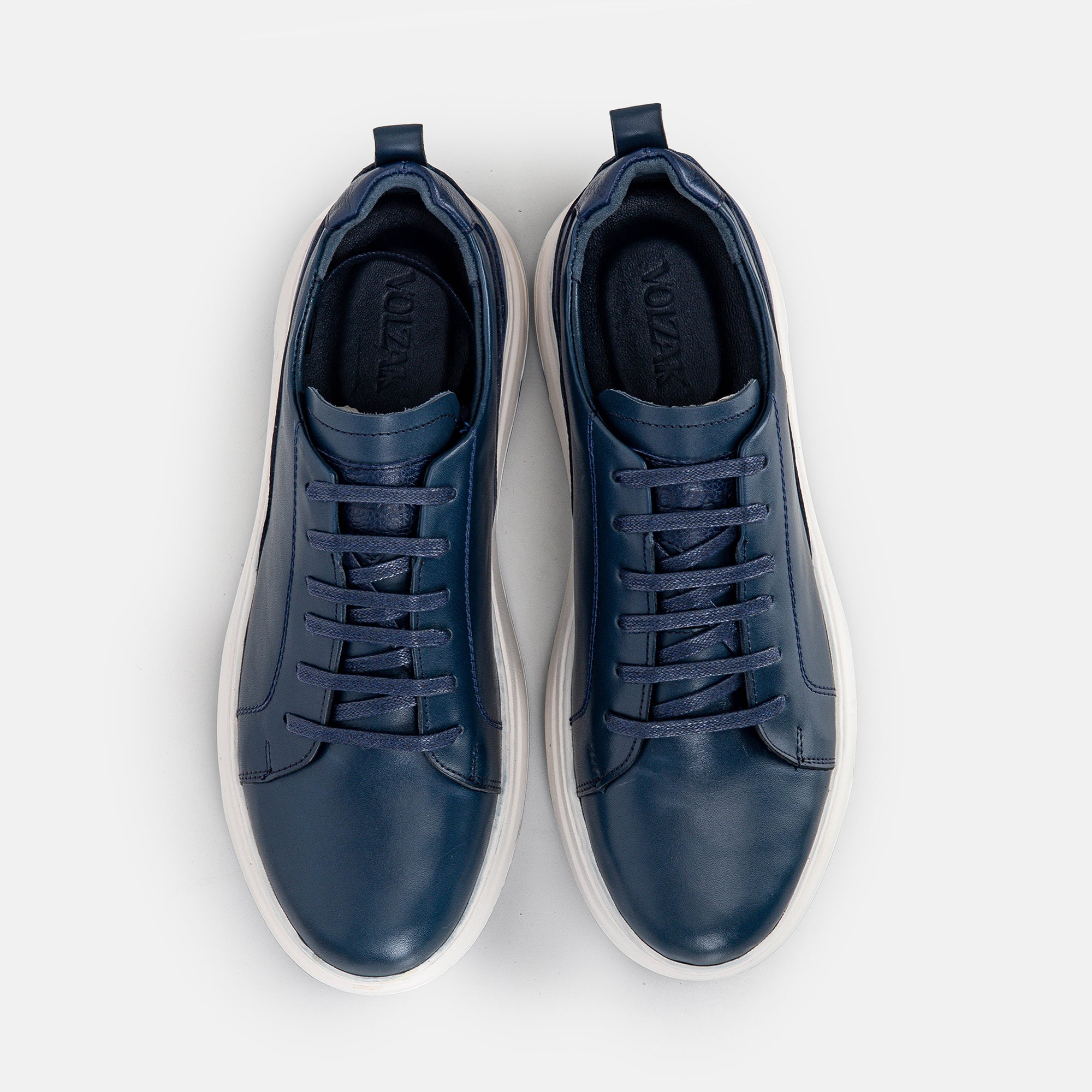 Volzak 6092 basket en cuir Bleu