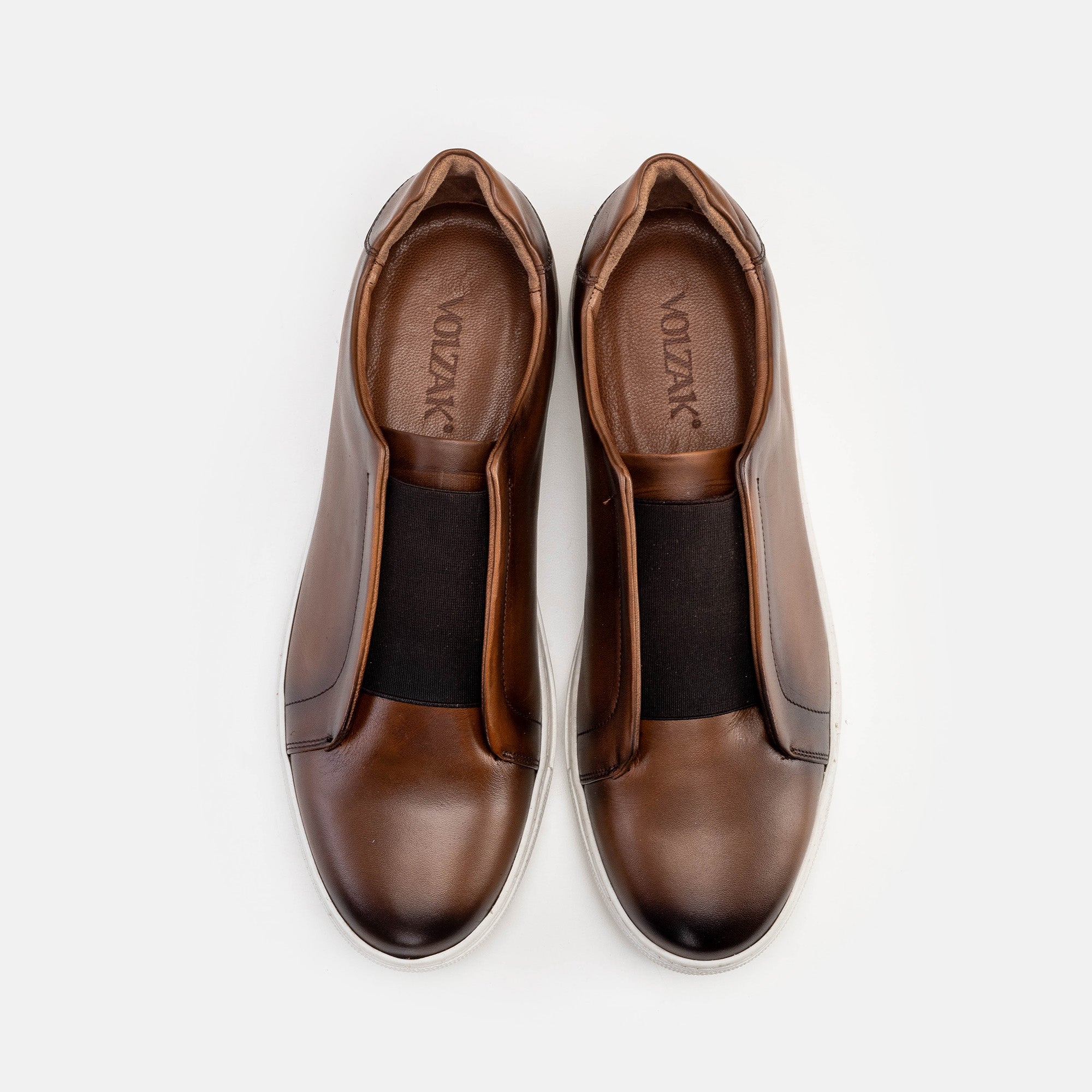 Volzak 5340 basket en cuir Marron Vintage