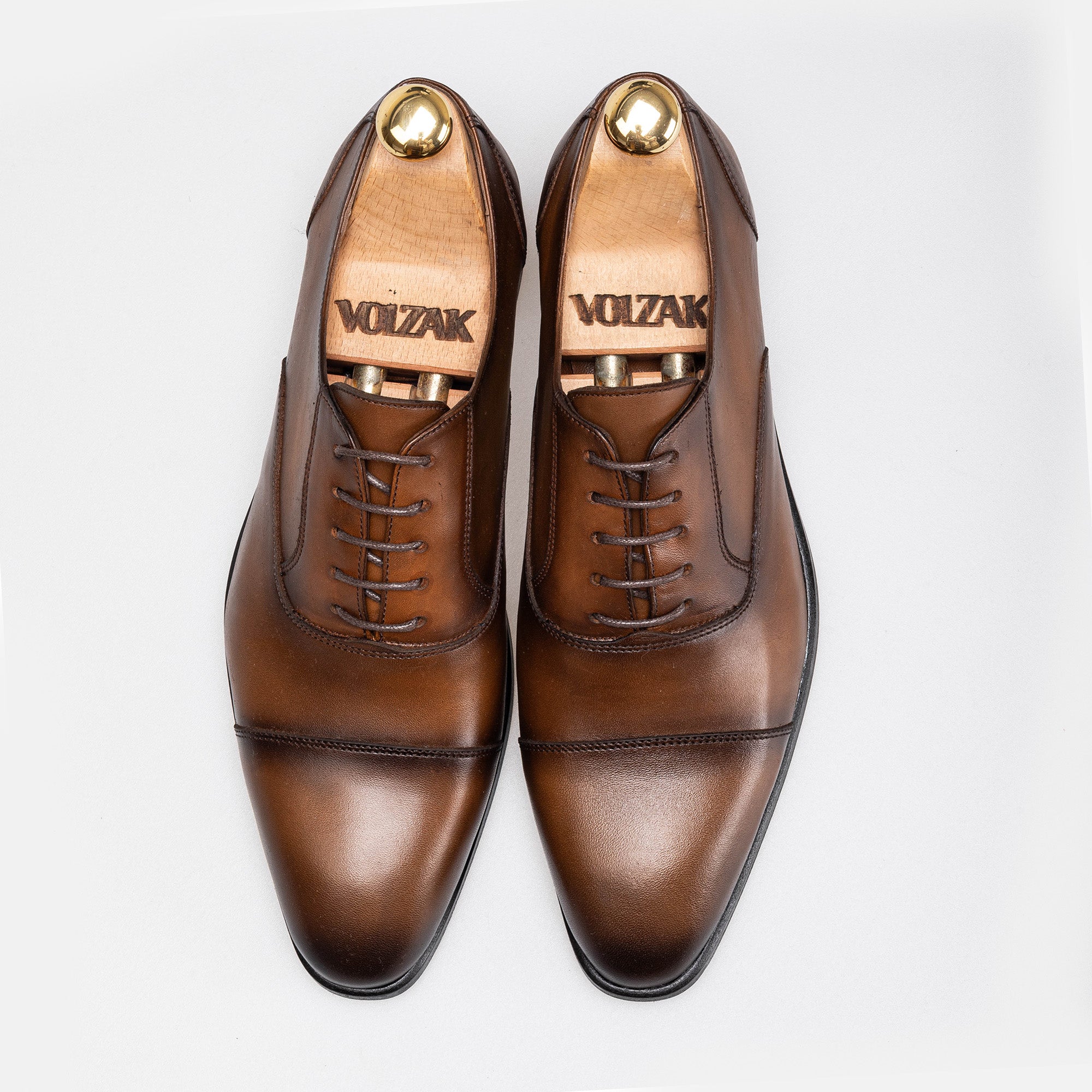 Volzak 5345 chaussure en cuir Marron Vintage