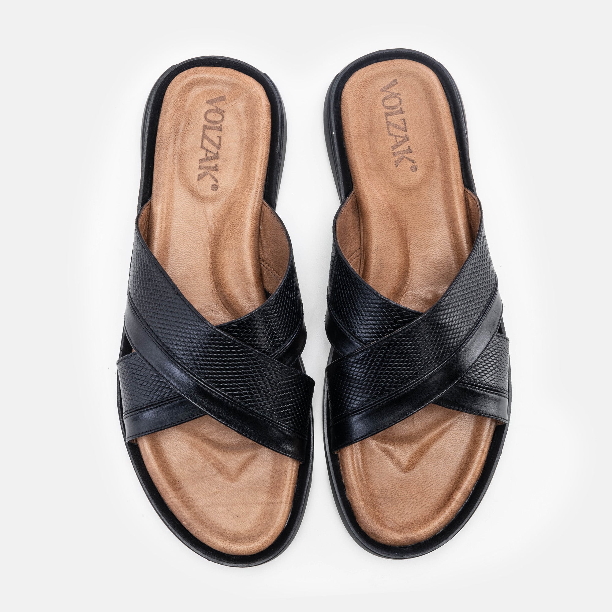 Volzak 5132 S Sandale en cuir noir