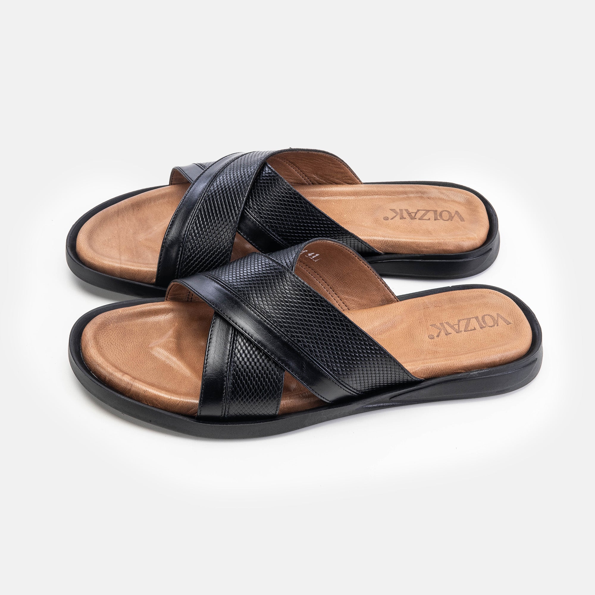 Volzak 5132 S Sandale en cuir noir