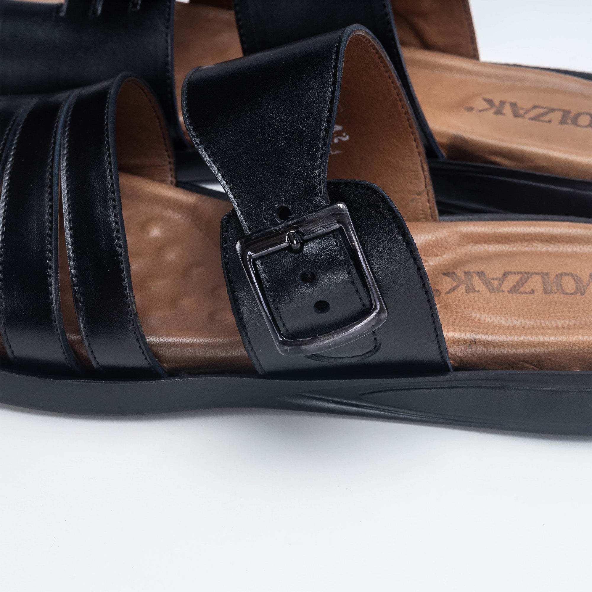 Volzak 5135 S Sandale en cuir noir