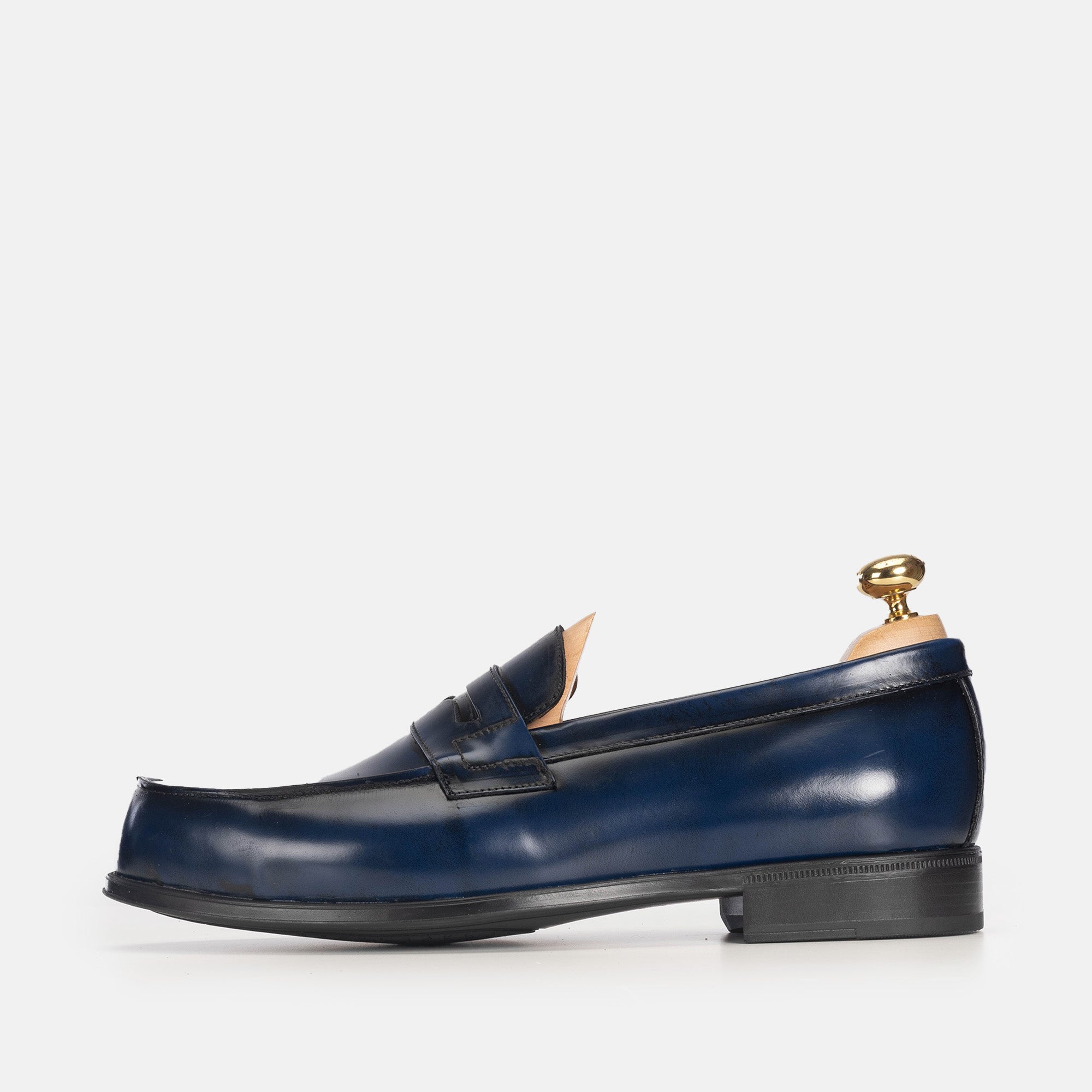 Volzak 5157 mocassin en cuir démasquable bleu