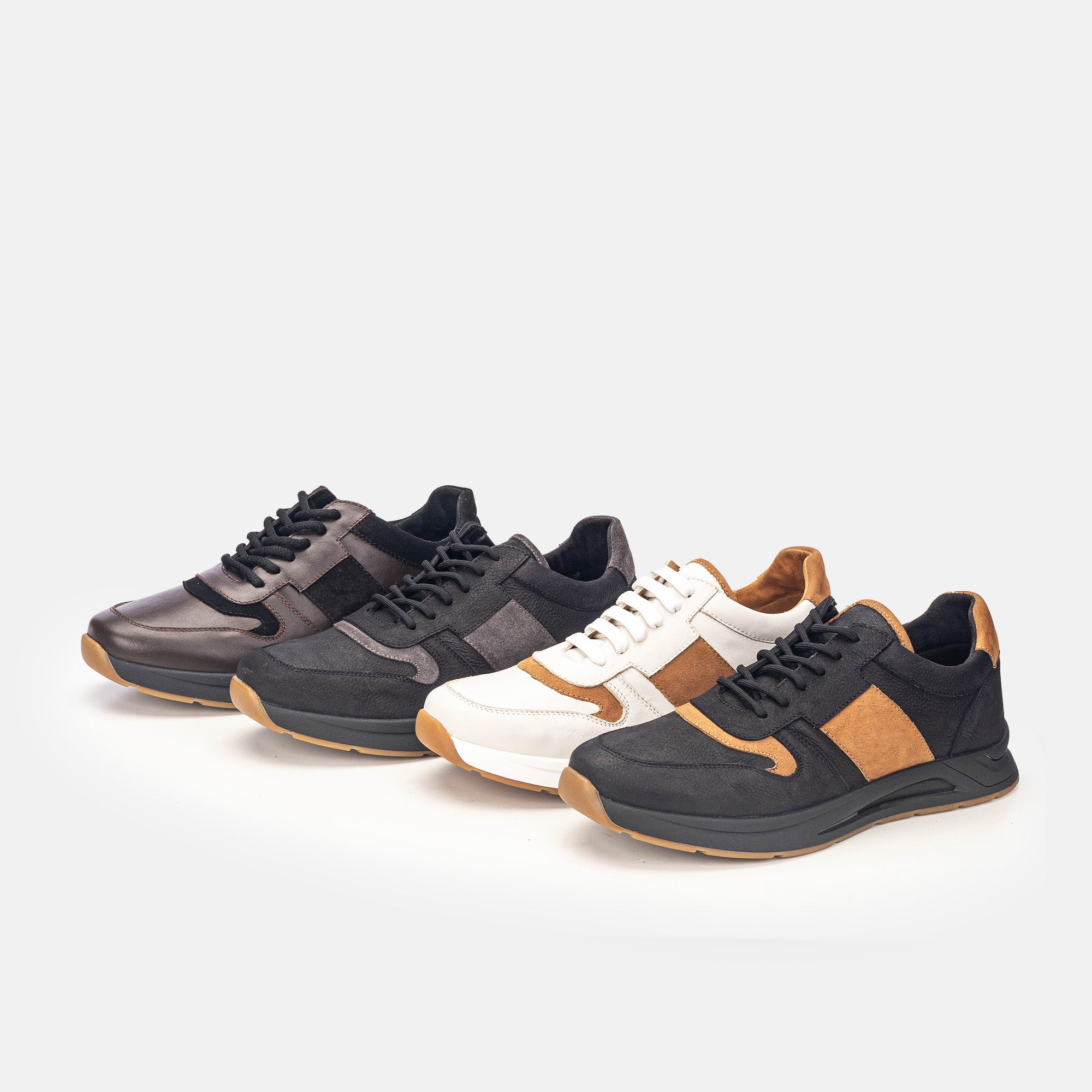 Volzak 3038 Basket en nubuck Noir Camel