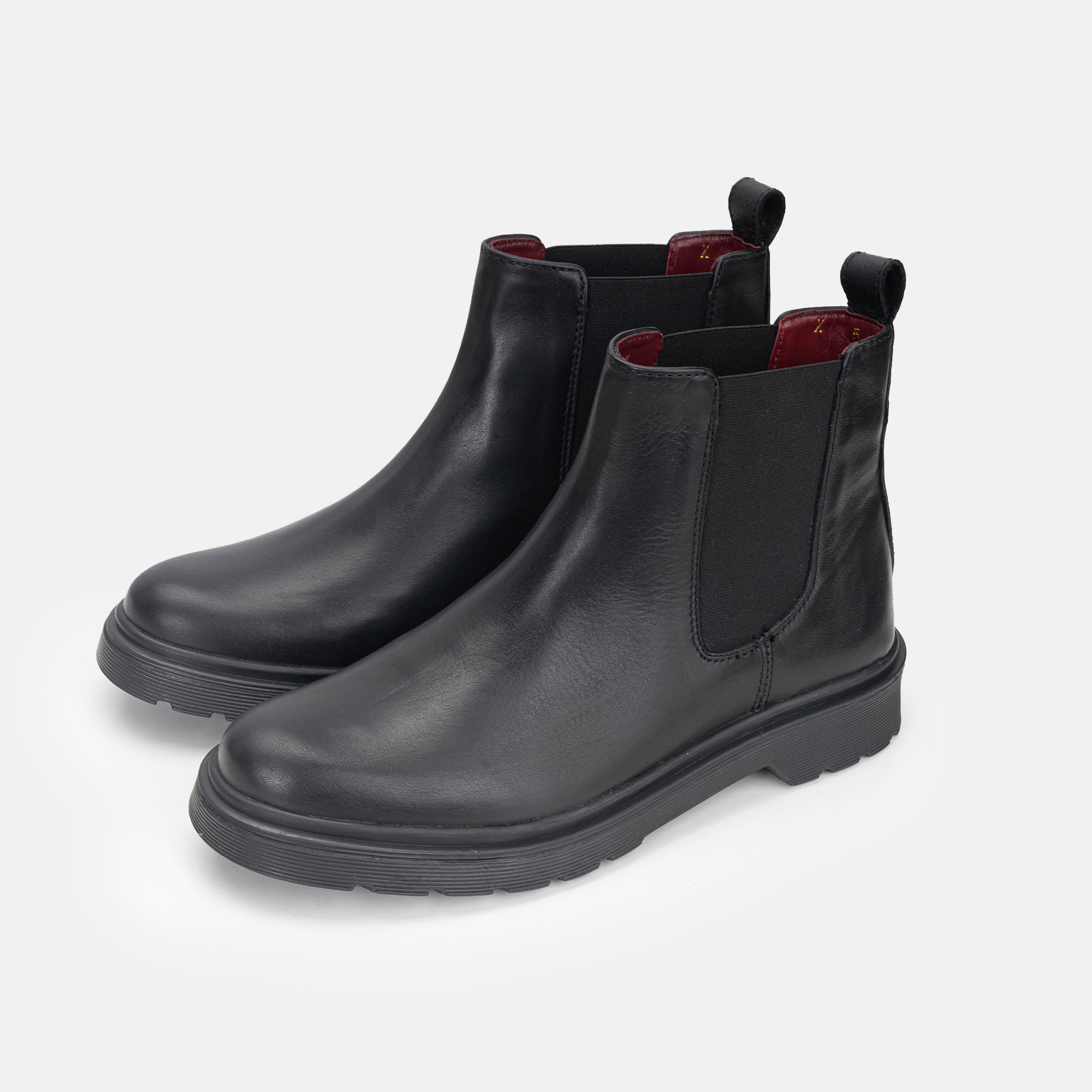 Volzak 5809 Black Leather Ankle Boot