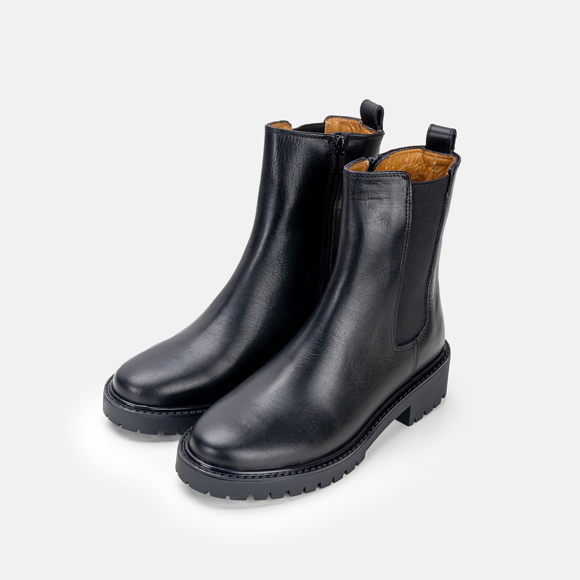 Volzak 7301 Bottine en cuir Noir