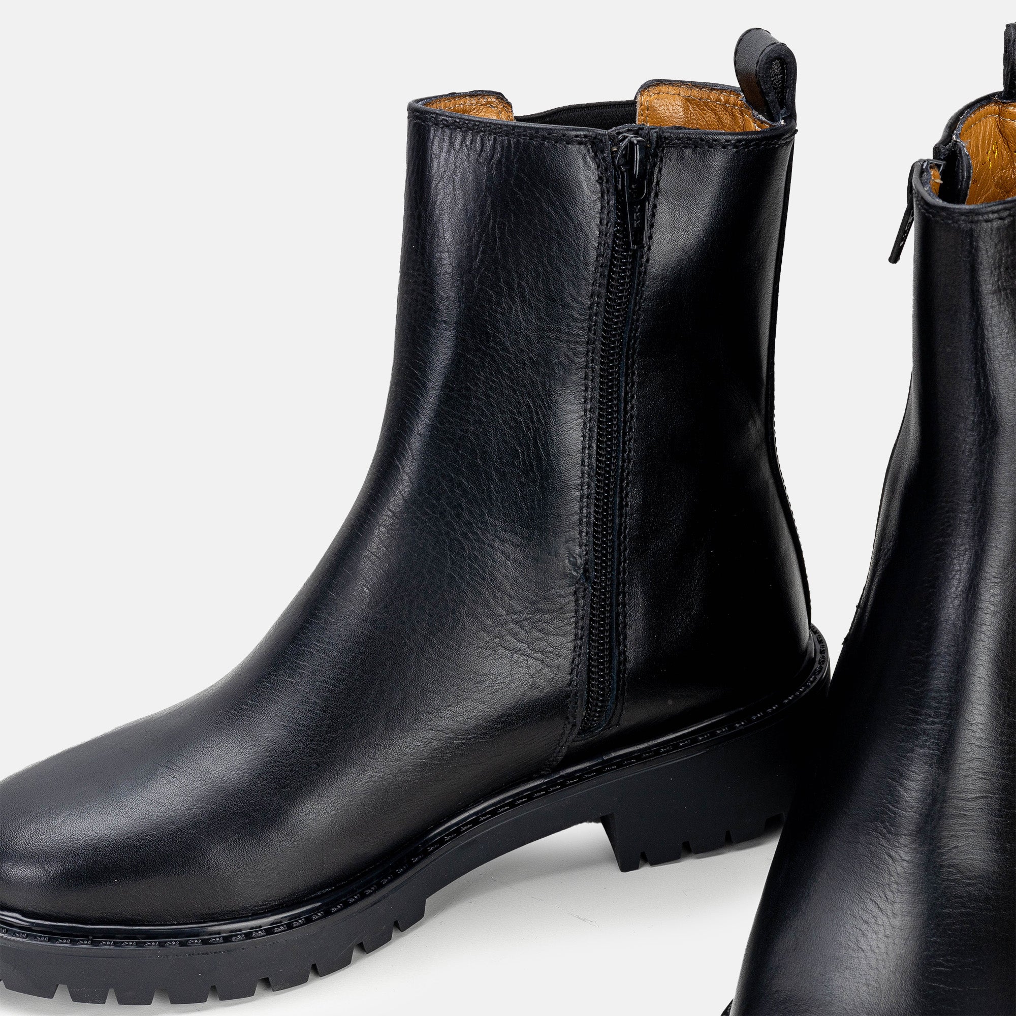 Volzak 7301 Bottine en cuir Noir