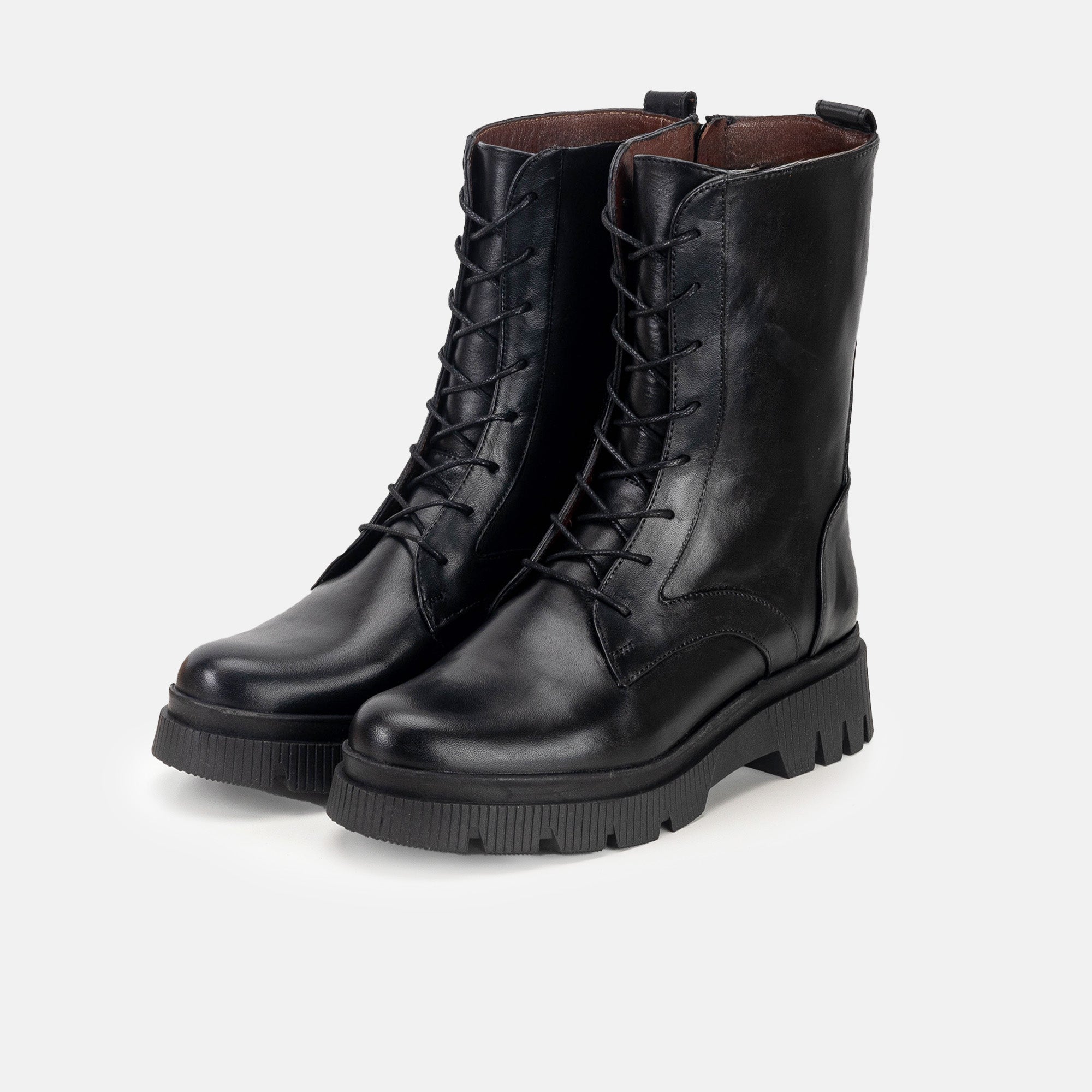 Volzak 0887 Black Leather Ankle Boot