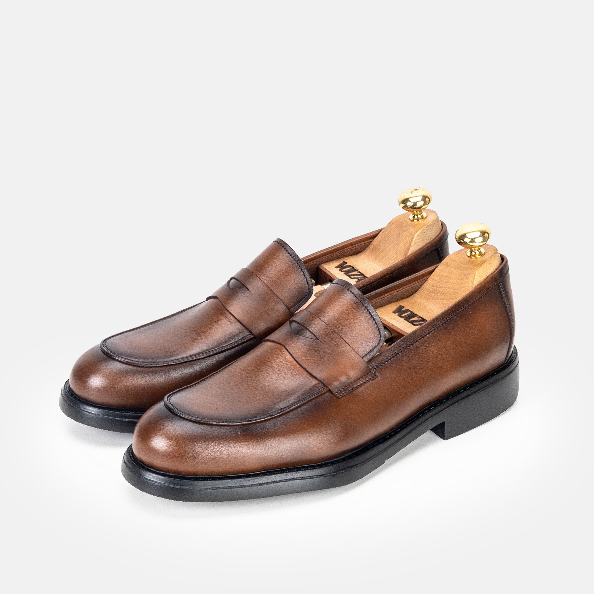 Volzak 5321 chaussure en cuir Marron Vintage