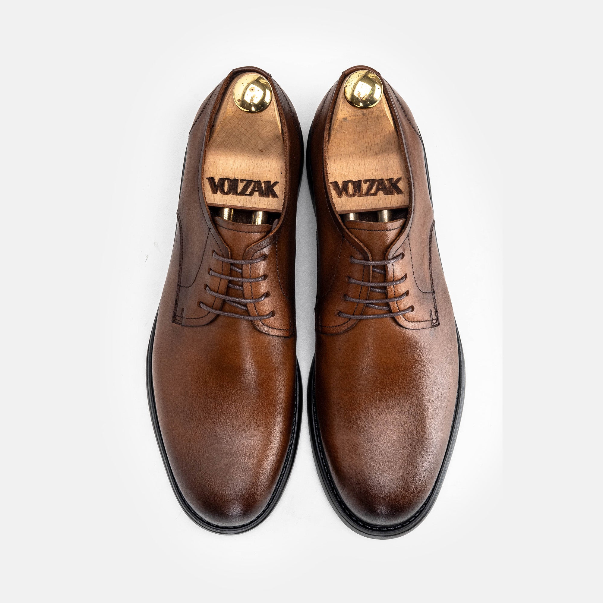 Volzak 5324 chaussure en cuir Marron Vintage