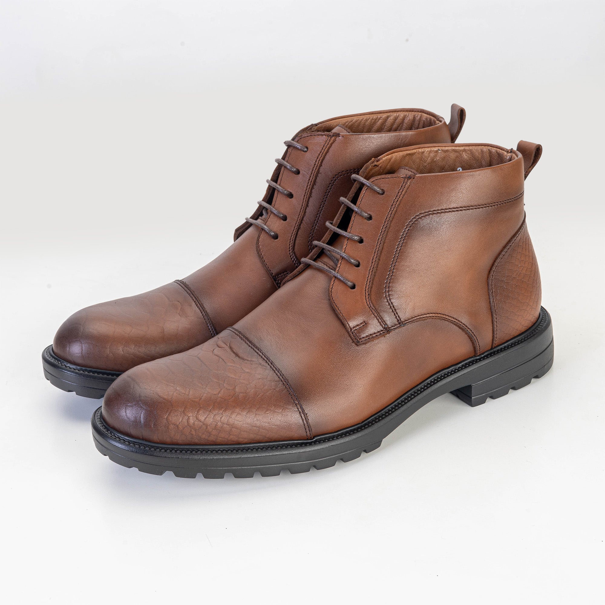 Volzak 5304 Bottine en cuir Marrone Vintage