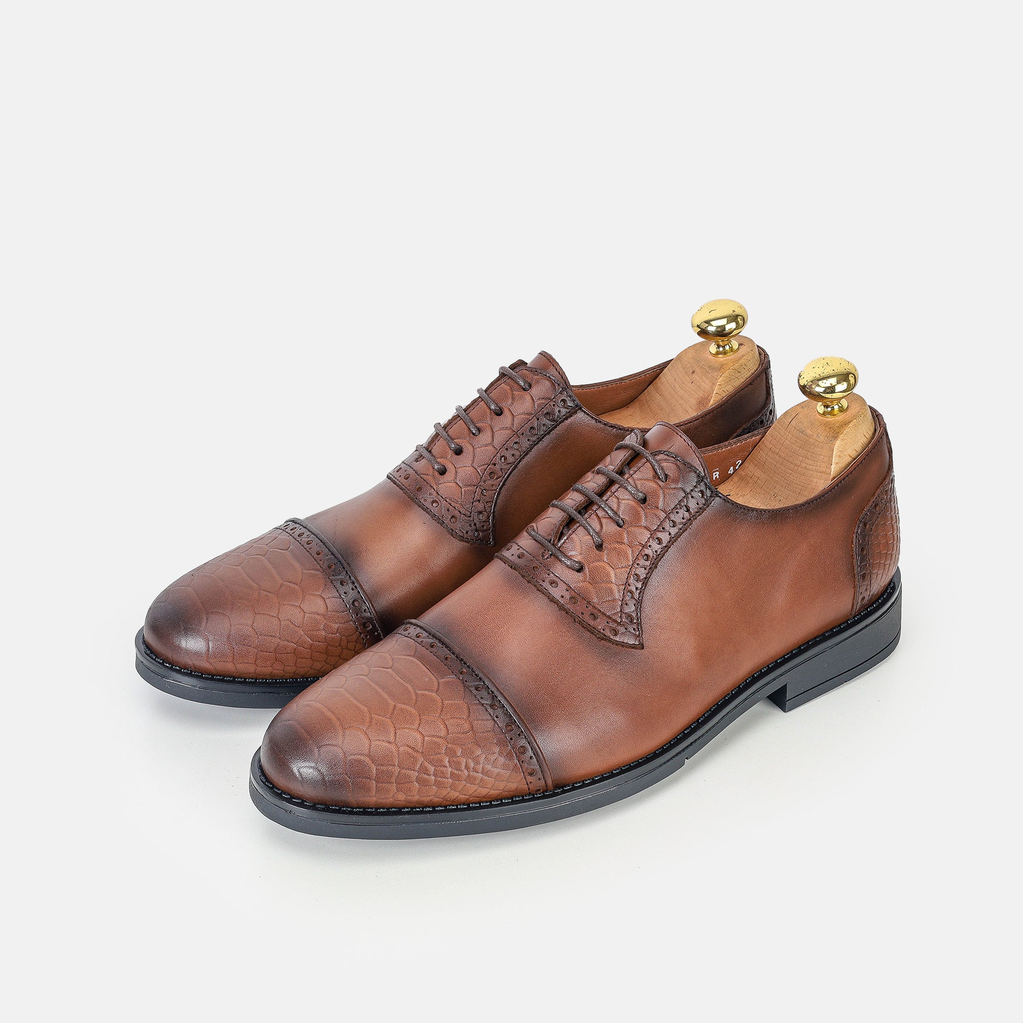 Volzak 5309 chaussure en cuir Marron Vintage