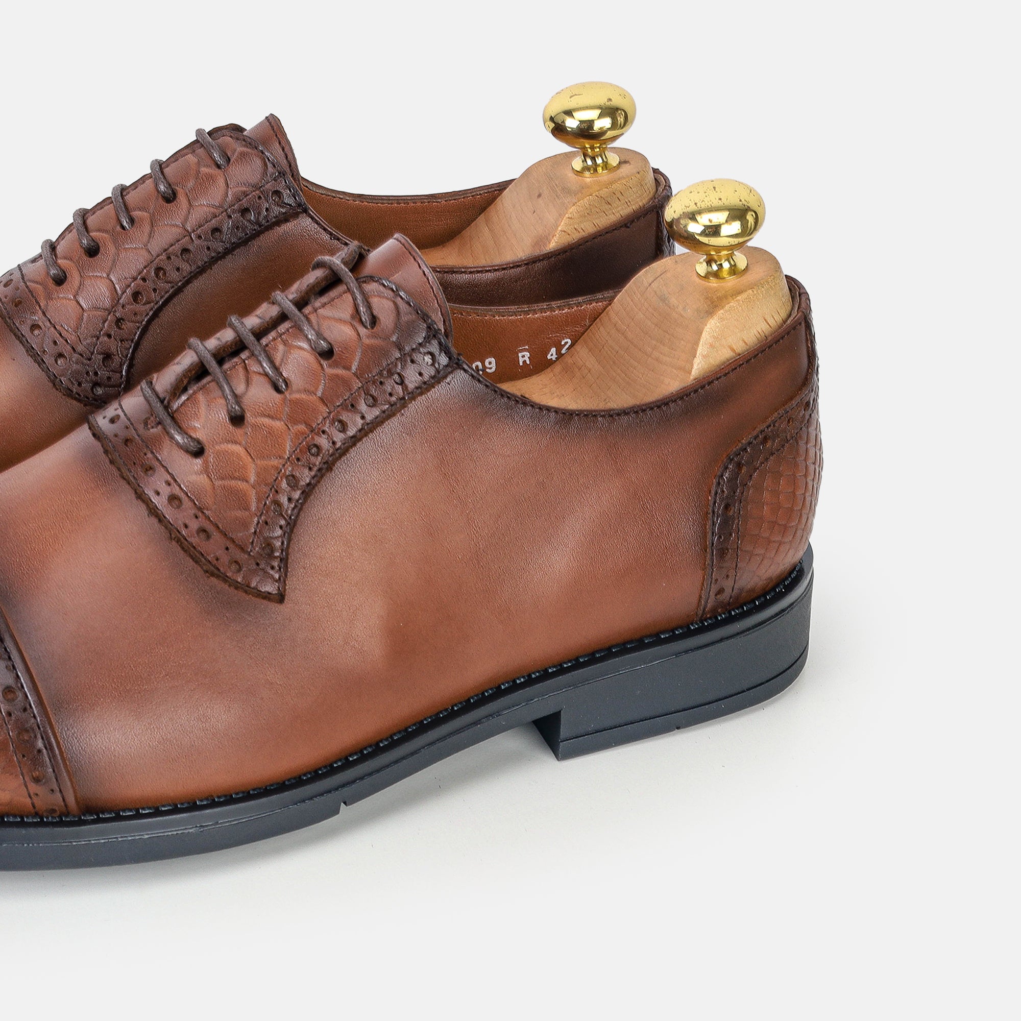 Volzak 5309 chaussure en cuir Marron Vintage