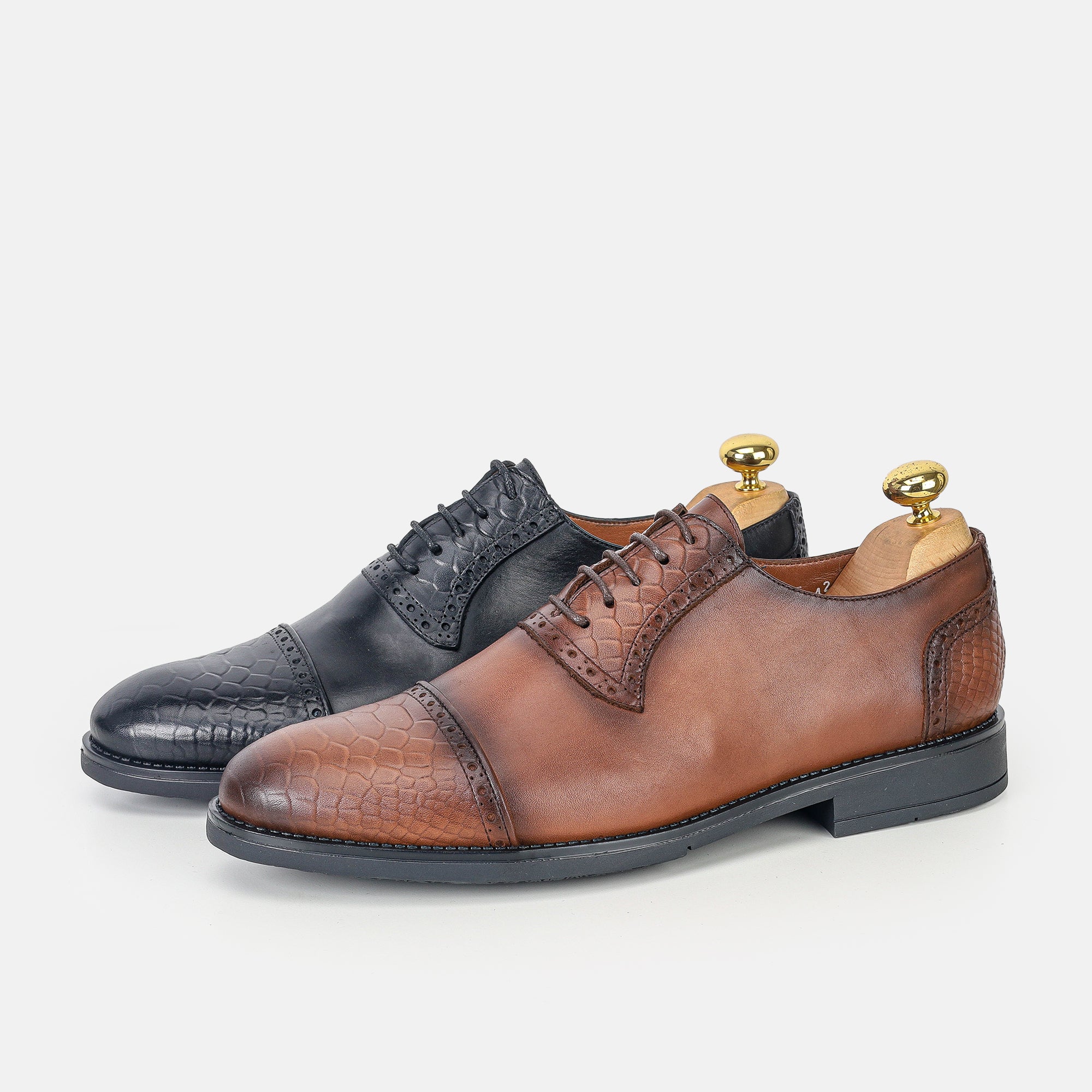 Volzak 5309 chaussure en cuir Marron Vintage