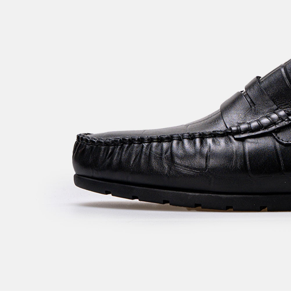 Volzak 048 Mocassin en cuir Noir